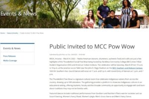 Public Invited to MCC Pow Wow
