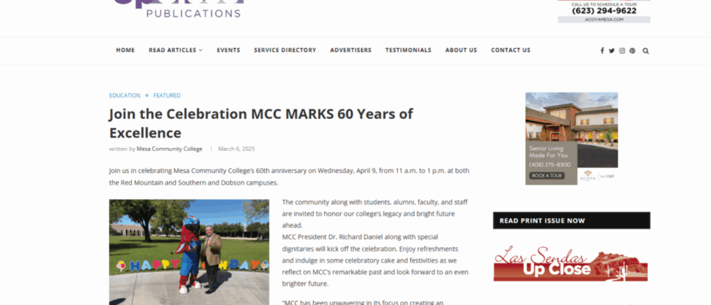 MCC UpClose - 60 Years of Excellence MCC UpClose - 60 Years of Excellence